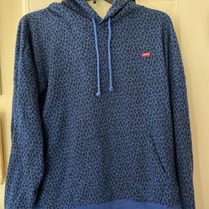 Levi’s 3x blue leopard hoodie